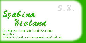 szabina wieland business card